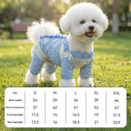 Dog dustproof pants, plaid leash, spring/summer, full-coverage, footed, outdoor, dirt-proof, waterproof pet clothing