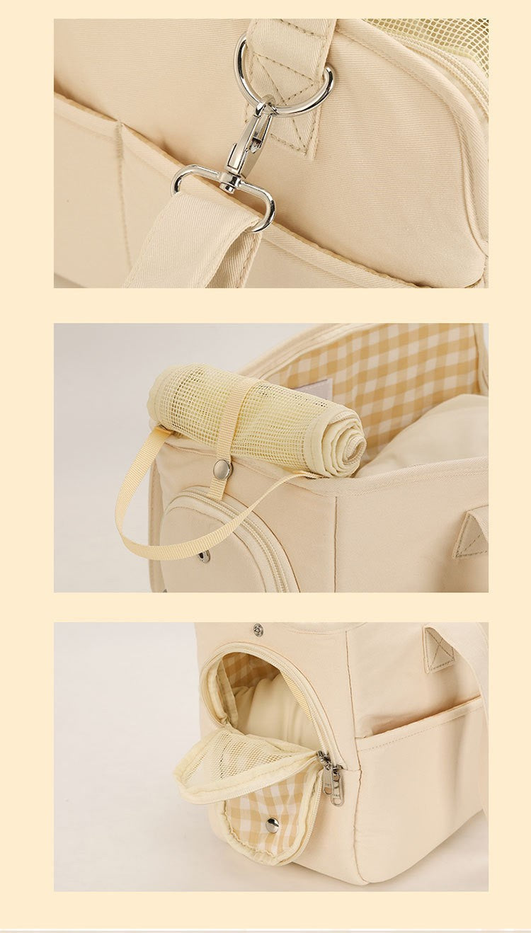 Winter Warmth Pet Bag Single Shoulder Bag Cat Bag Cross-Shoulder Dog Bag Warm and Portable Pet Bag with Thick Handle