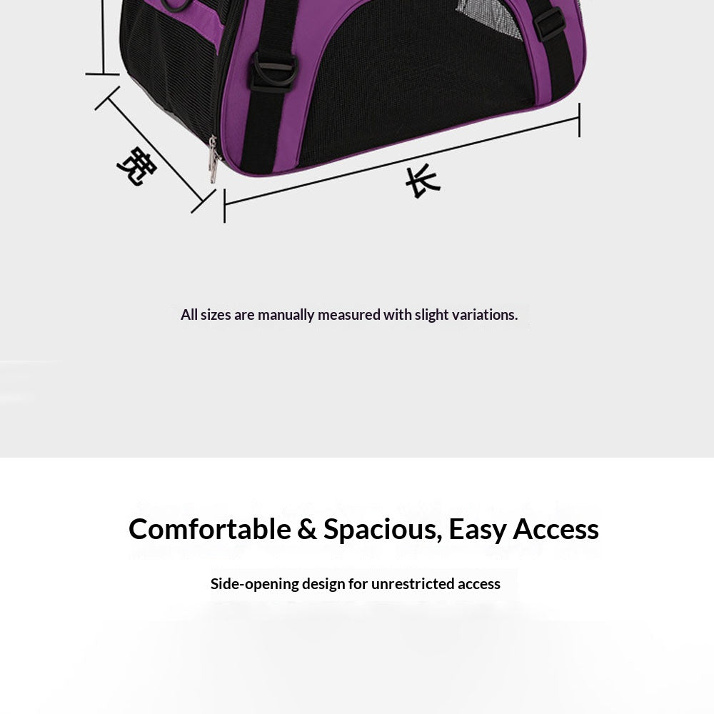 Lightweight, breathable, portable pet carrier/slingback bag/foldable cat bag/cat carrier for easy carrying when out and about.