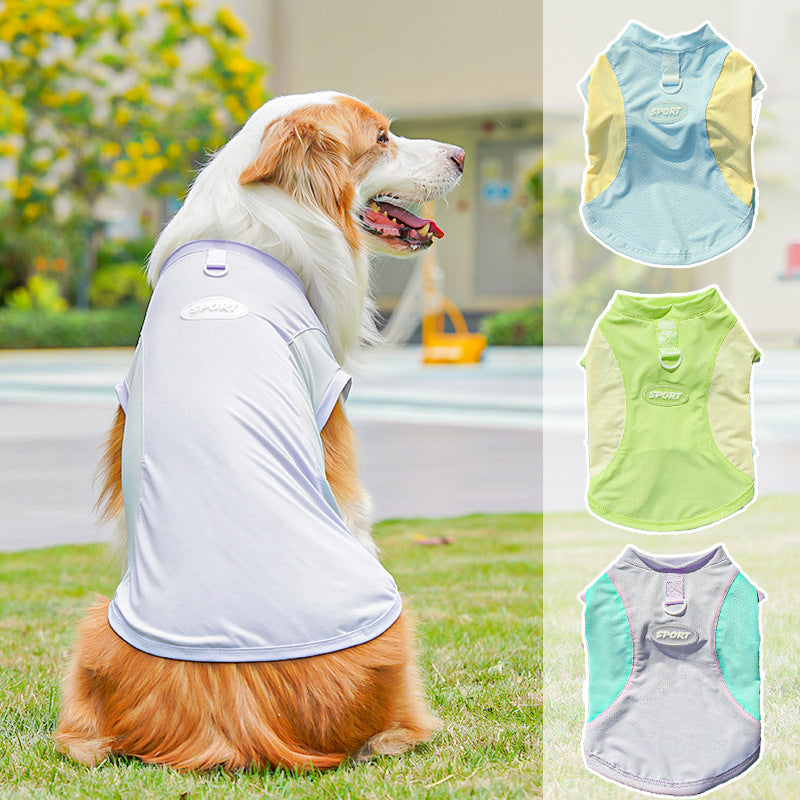 Big Dog Ice Silk Spring/Summer Dog Clothes, Cat Clothes, Cooling Clothes, Sunscreen, Cross-border Golden Retriever Clothes