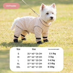Dog dustproof pants, plaid leash, spring/summer, full-coverage, footed, outdoor, dirt-proof, waterproof pet clothing