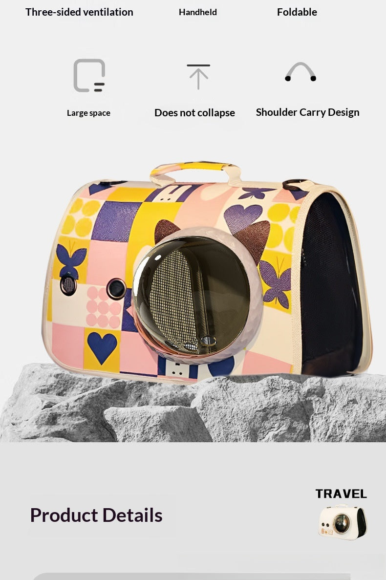 Cat bag pet travel backpack single shoulder double-sided opening large capacity breathable supplies wholesale portable pet backpack