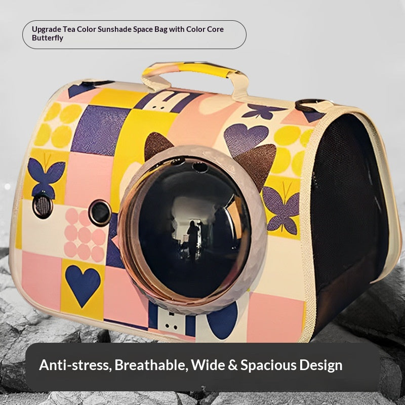 Cat bag pet travel backpack single shoulder double-sided opening large capacity breathable supplies wholesale portable pet backpack