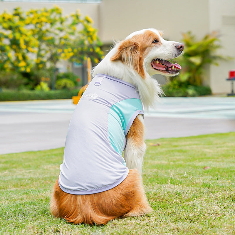 Big Dog Ice Silk Spring/Summer Dog Clothes, Cat Clothes, Cooling Clothes, Sunscreen, Cross-border Golden Retriever Clothes