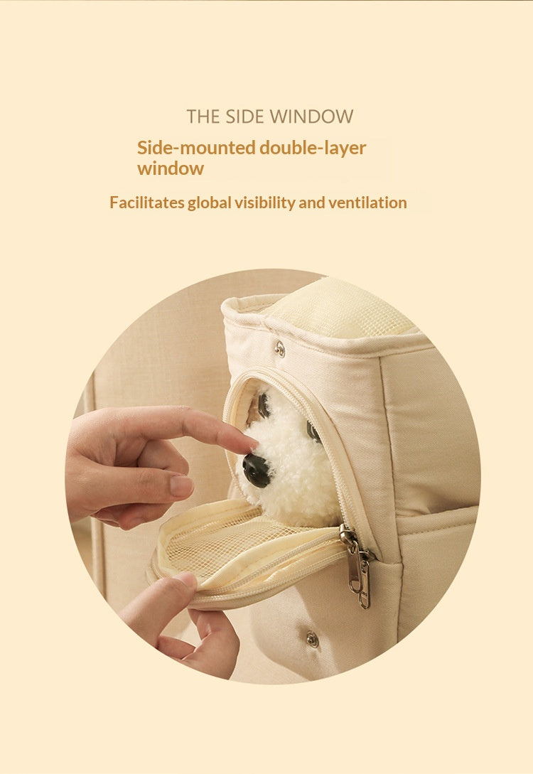 Winter Warmth Pet Bag Single Shoulder Bag Cat Bag Cross-Shoulder Dog Bag Warm and Portable Pet Bag with Thick Handle