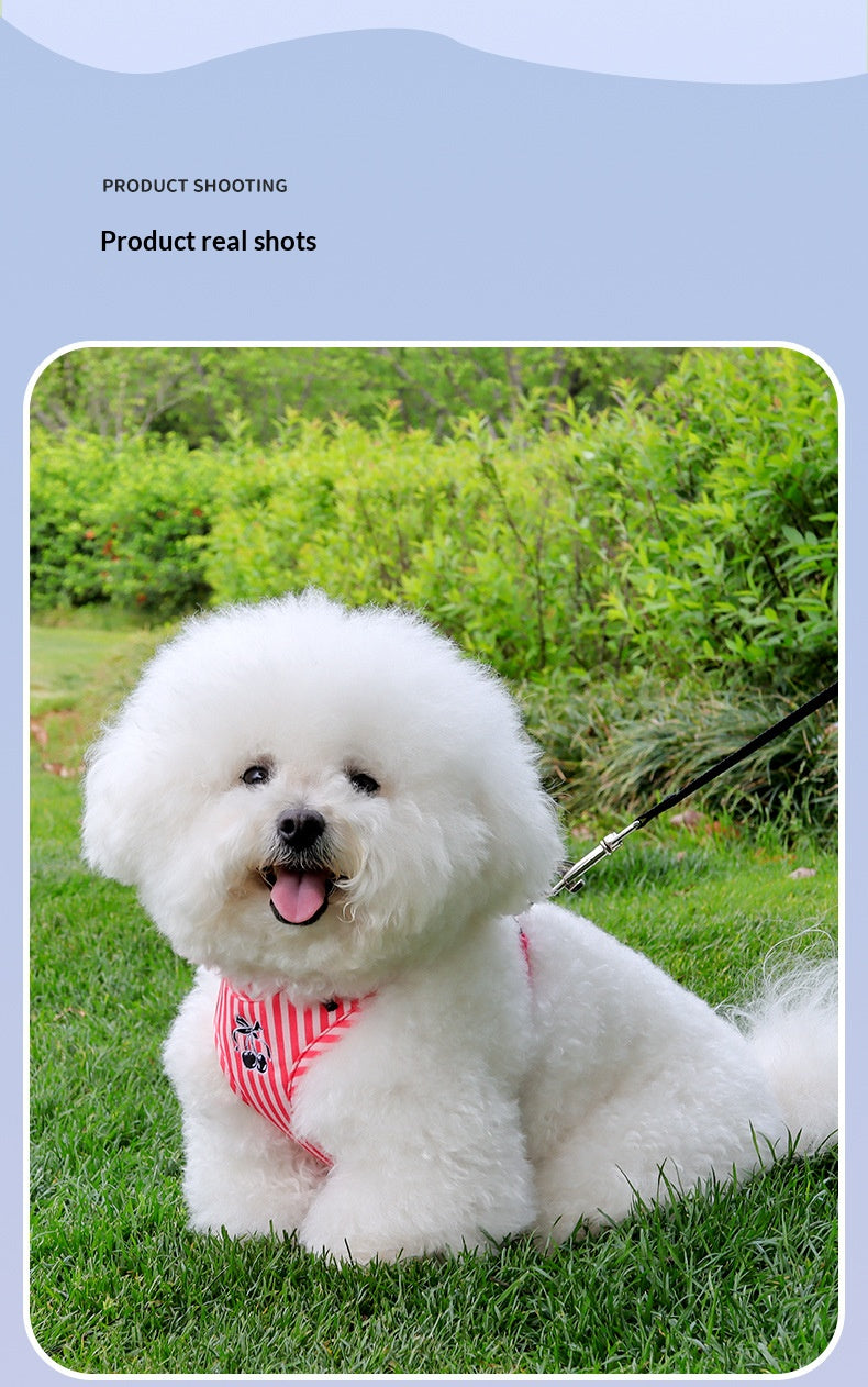 Pet vest-style harness, small dog leash, anti-escape, cute dog rope, small and medium-sized dog leash