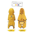 Factory direct customization of outdoor waterproof four-legged dog raincoats, OEM and private label hooded dog clothes