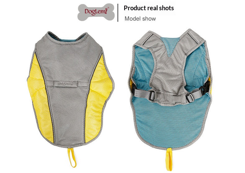 Cross-border factory direct sales of dog cooling vests, pet clothes, summer breathable pet heatstroke prevention and cooling dog clothes