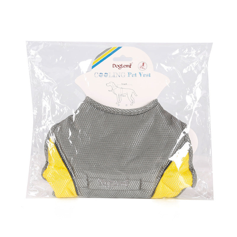 Cross-border factory direct sales of dog cooling vests, pet clothes, summer breathable pet heatstroke prevention and cooling dog clothes