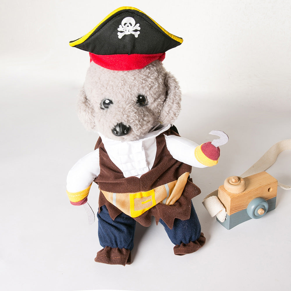 Funny dog clothes, cat costumes, Bichon Frise puppies, small dogs, Teddy pirate costumes, pet outfits