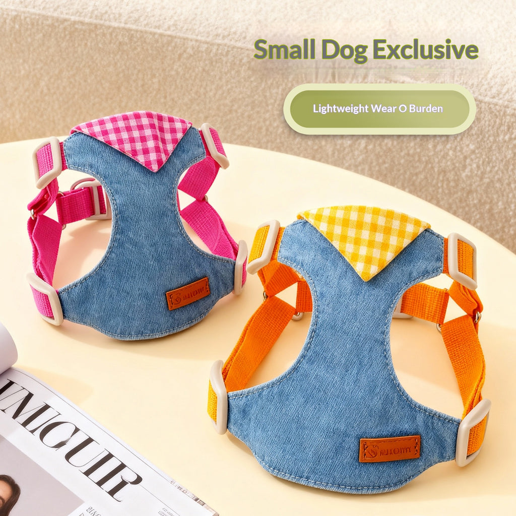 Dog leash, harness, vest style, for small dogs like Bichon Frise and Pomeranian, pet harness, dog leash, pet supplies