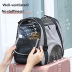 Lightweight, breathable, portable pet carrier/slingback bag/foldable cat bag/cat carrier for easy carrying when out and about.