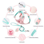 Pet vest-style harness, small dog leash, anti-escape, cute dog rope, small and medium-sized dog leash