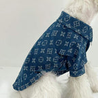 Pet clothes for large dogs, Golden Retrievers, Giant Poodles, Samoyeds, Teddy Bears, Bichons, Pomeranians, autumn and winter thick trendy denim clothes