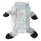 Dog dustproof pants, plaid leash, spring/summer, full-coverage, footed, outdoor, dirt-proof, waterproof pet clothing