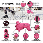 Factory direct customization of outdoor waterproof four-legged dog raincoats, OEM and private label hooded dog clothes