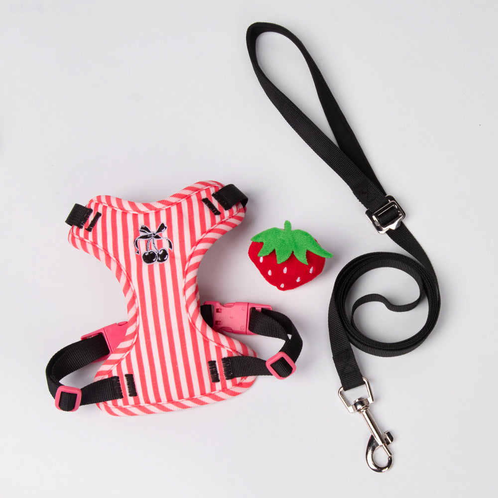 Pet vest-style harness, small dog leash, anti-escape, cute dog rope, small and medium-sized dog leash