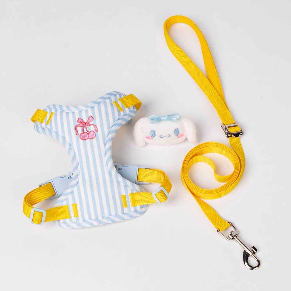 Pet vest-style harness, small dog leash, anti-escape, cute dog rope, small and medium-sized dog leash
