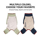 Dog clothes for autumn and winter, four-legged base layer, Schnauzer, high collar, color-blocked, warm, fleece-feel basic puppy clothes wholesale