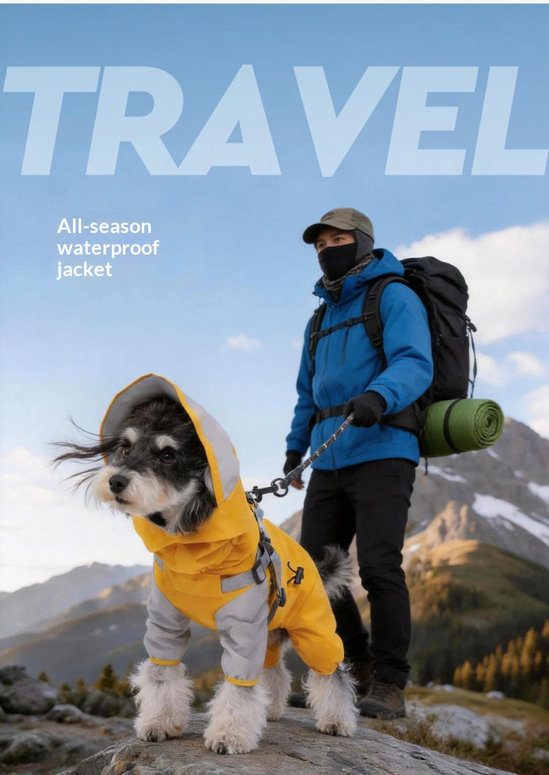 Superior Waterproof Dog Raincoat for Large Golden Retrievers - Full Coverage Protection