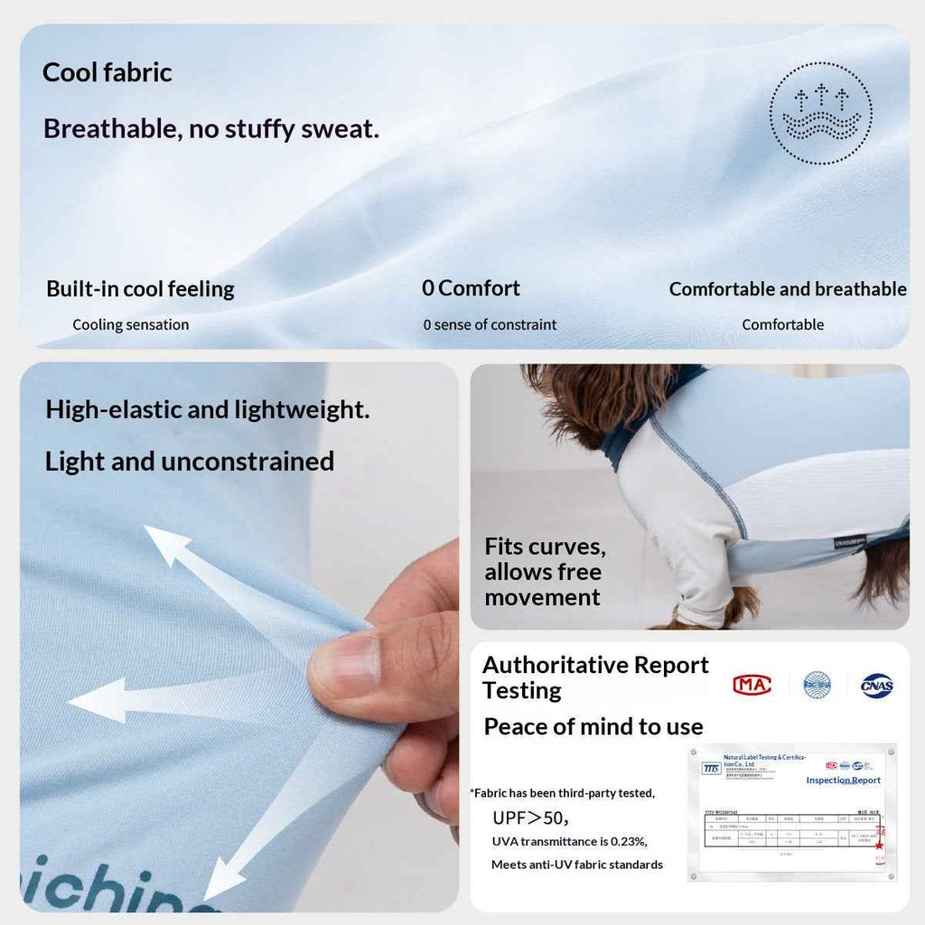 Breathable dog summer clothes designed for cooling and outdoor protection
