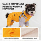 Orange summer dog shirt, lightweight breathable dog clothing for warm weather - Everlasting Paws