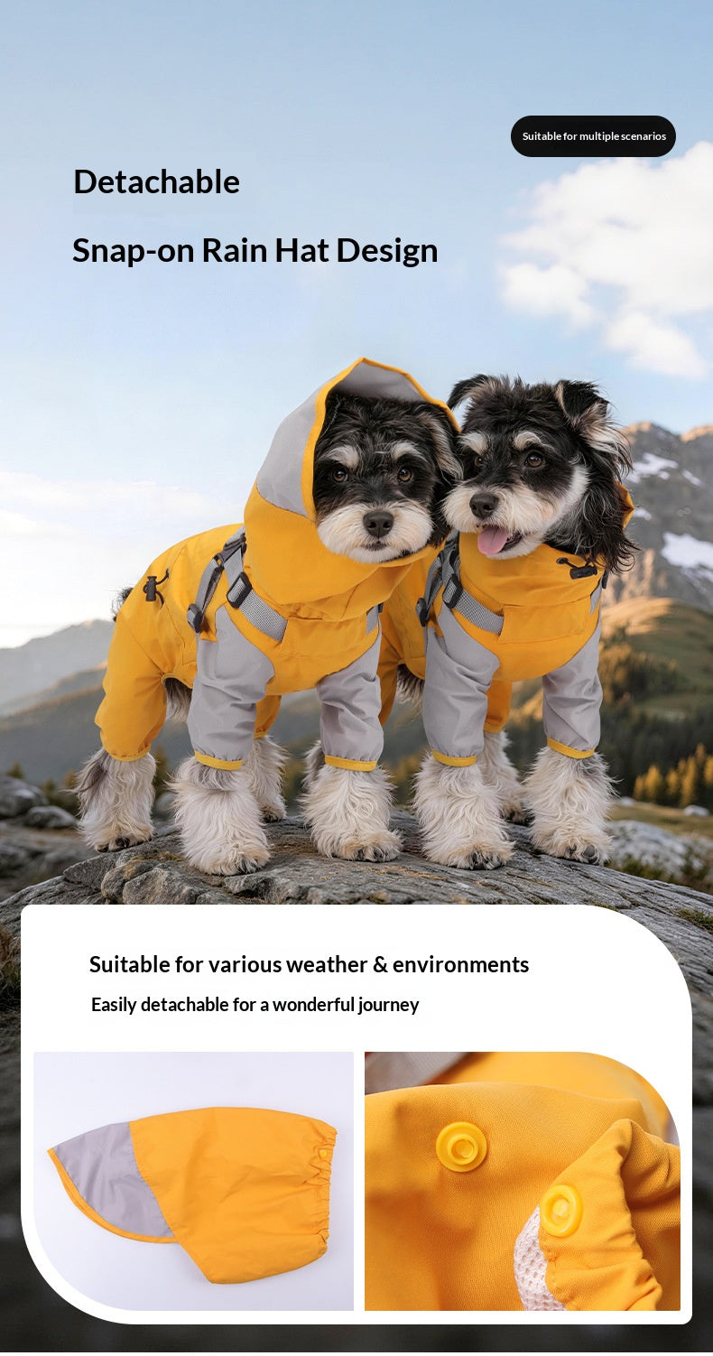 Superior Waterproof Dog Raincoat for Large Golden Retrievers - Full Coverage Protection