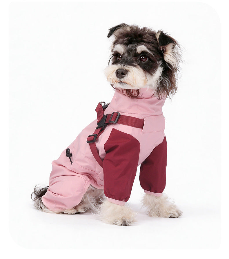 Superior Waterproof Dog Raincoat for Large Golden Retrievers - Full Coverage Protection