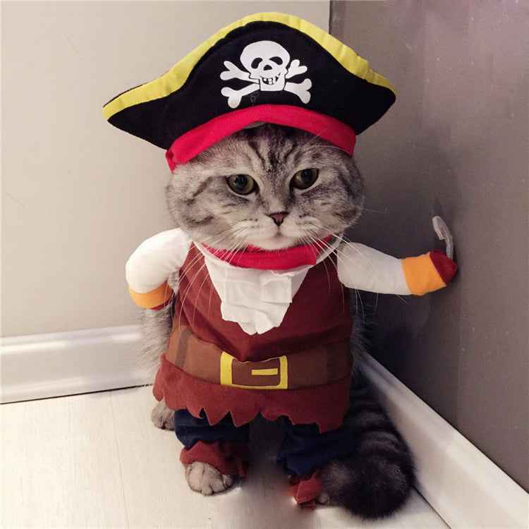 Pirate dog outfit, funny pet costume clothing for small dogs - Everlasting Paws