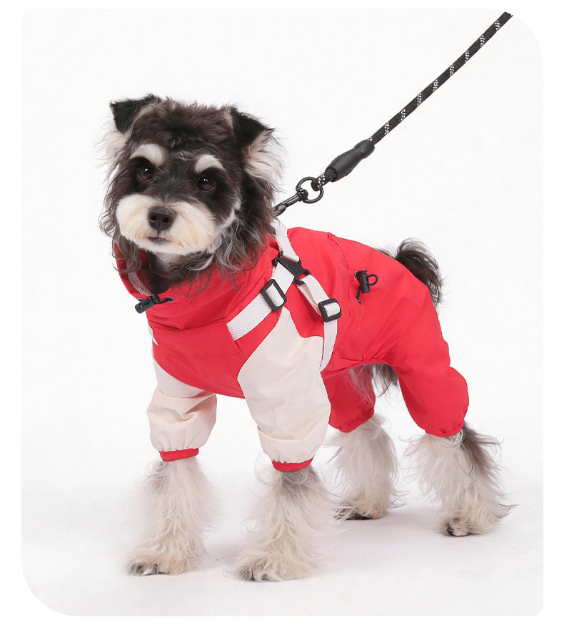 Superior Waterproof Dog Raincoat for Large Golden Retrievers - Full Coverage Protection
