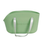 Soft green pet bag display, lightweight and stylish carrier bag for pets - Everlasting Paws
