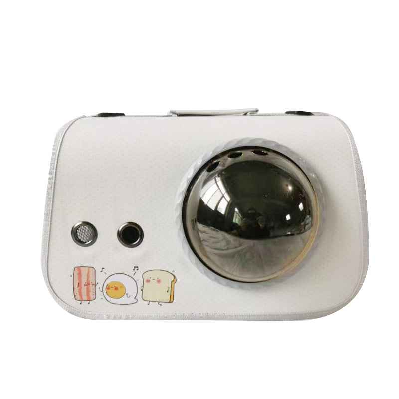 White automatic pet feeder product shot, modern smart feeding equipment for cats and small pets - Everlasting Paws