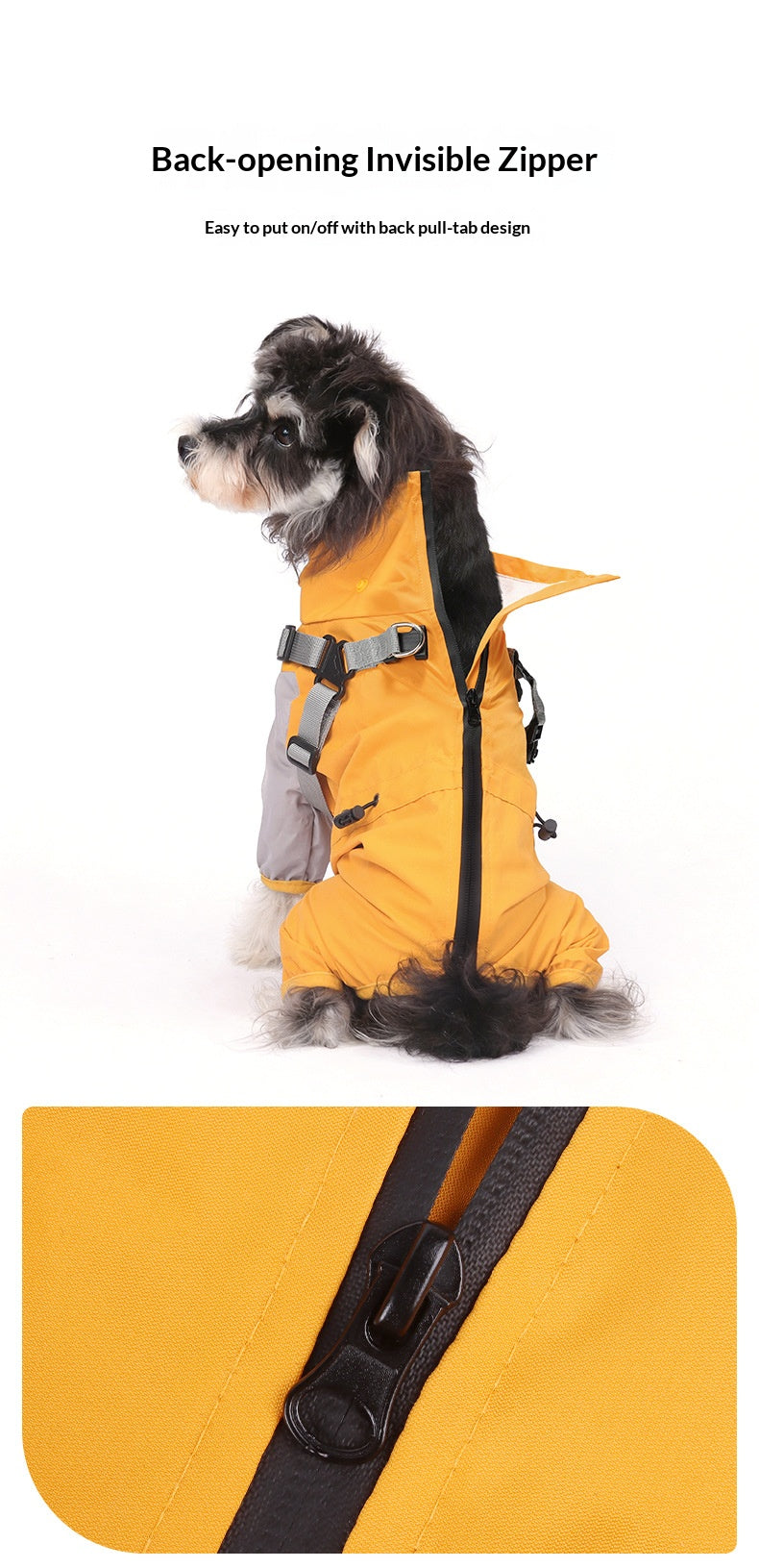 Superior Waterproof Dog Raincoat for Large Golden Retrievers - Full Coverage Protection